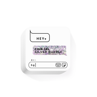 HeyLove Coin Gel - Silver Purple