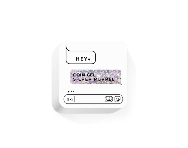 HeyLove Coin Gel - Silver Purple