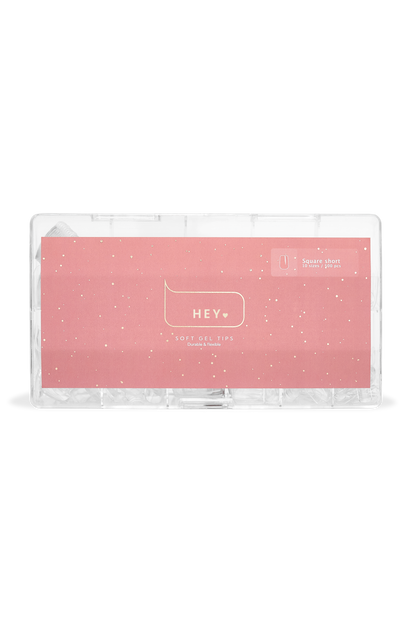 НeyLove Gel Tips - Square Short, 500 stk