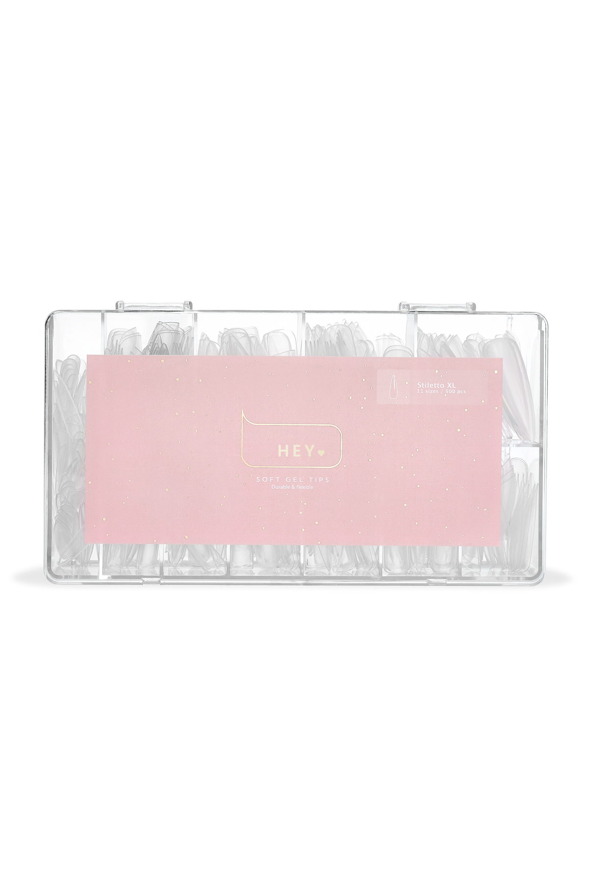 НeyLove Gel Tips - Stiletto XL, 500 stk