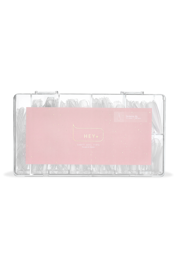 НeyLove Gel Tips - Stiletto XL, 500 stk